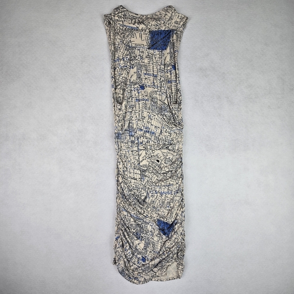 Urban Outfitters  Amaya Map Printed Twist Front Bodycon Dress - Picture 2 of 9
